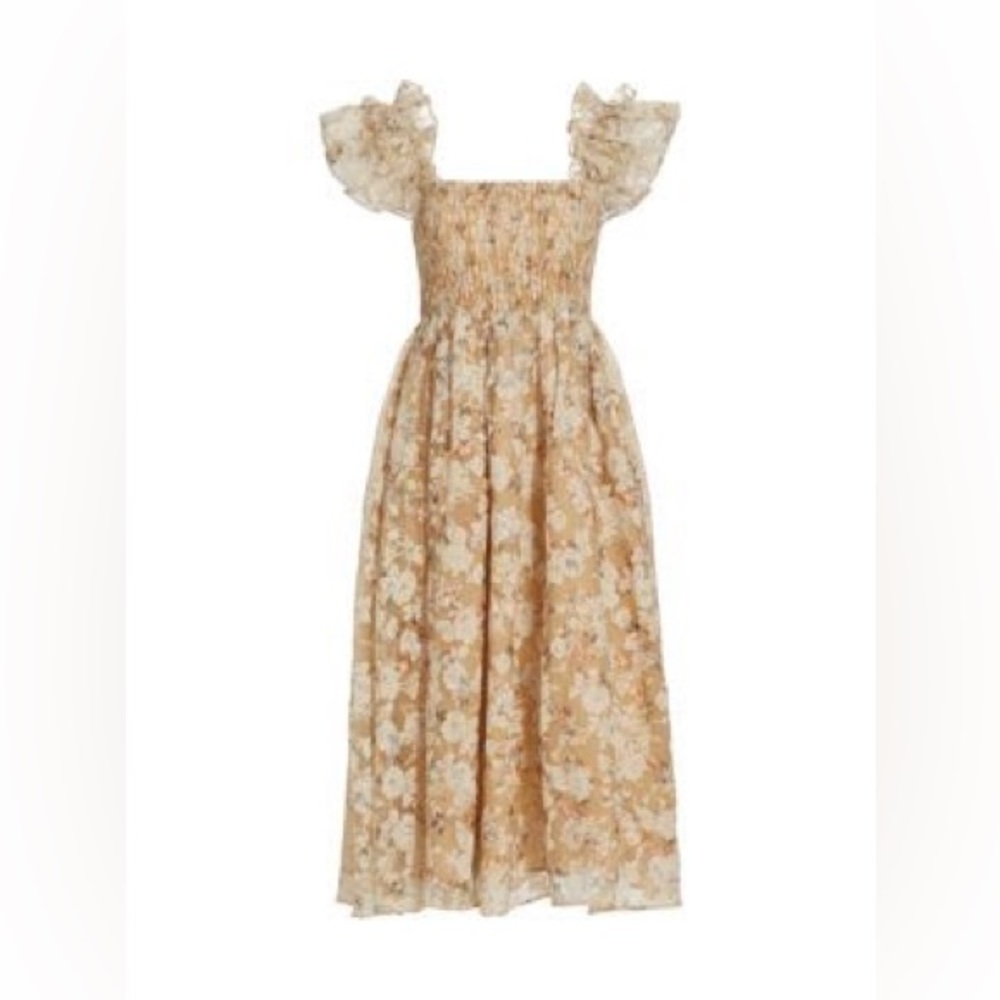 Chaumont Smocked Floral midi-dress